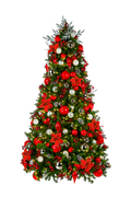 Holiday Red Pre-Decorated Trees