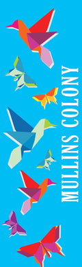 Birds and Butterflies Single Vinyl Banner