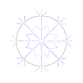 Dekra-Lite Brilliant Snowflake LED Ropelight Pole Mount