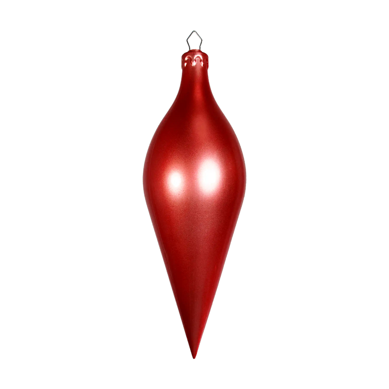 Ornament 8" Oval Candy Apple Red