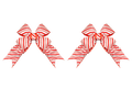 Candy Cane Structural Bow 18