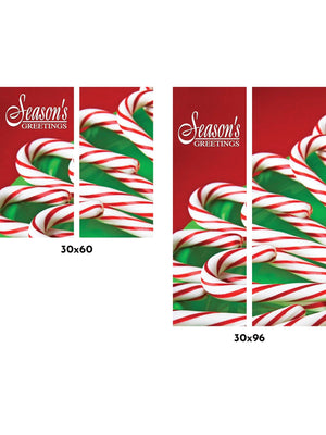 Candy Cane Double Banner Set