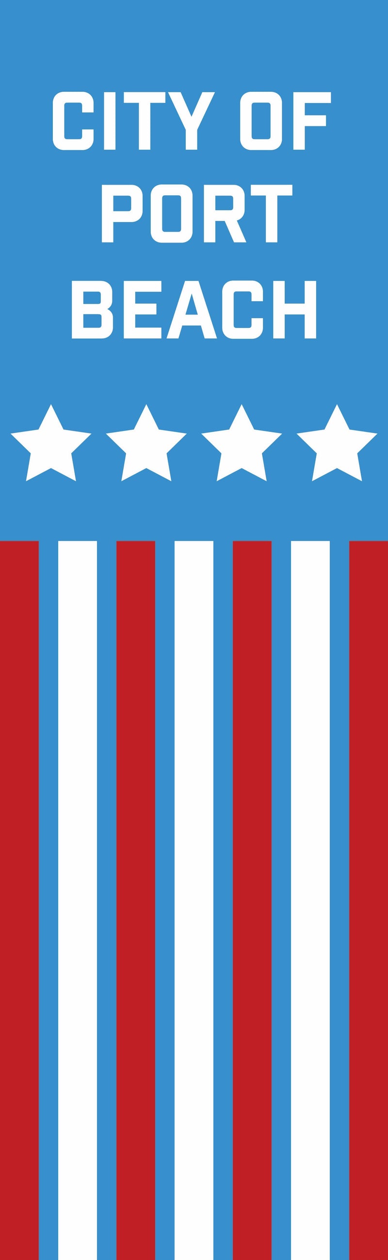 City of Port Beach Single Vinyl Banner