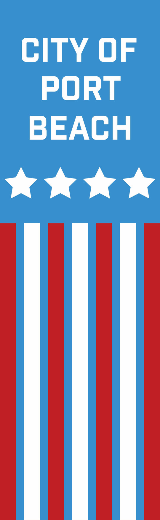 City of Port Beach Single Vinyl Banner