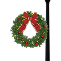 Dekra-Lite Classic Bow Wreath Lamppost Silhouette