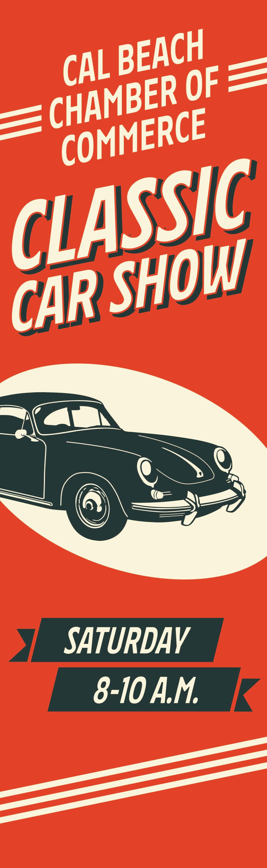 Classic Car Show Single Vinyl Banner