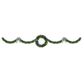 An overhead holiday decoration with a coastal theme, including a wreath and garland.