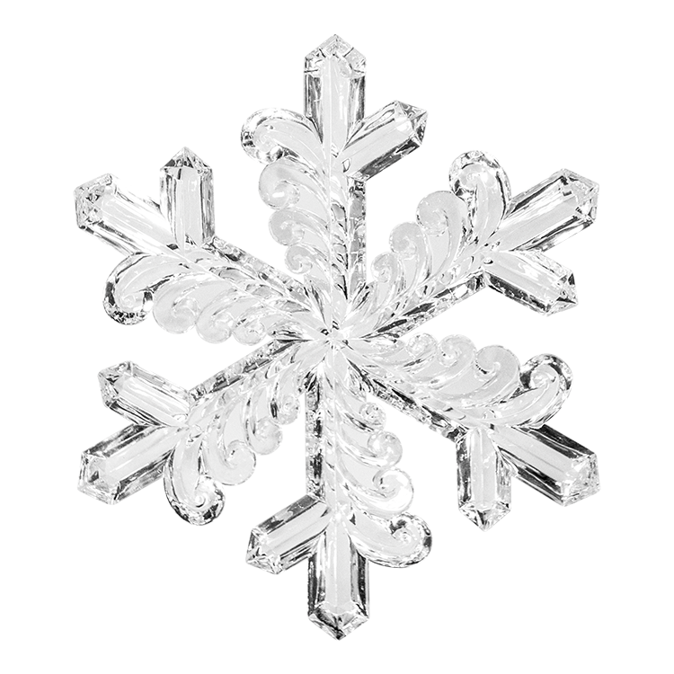 Crystal Spiral Acrylic Snowflake