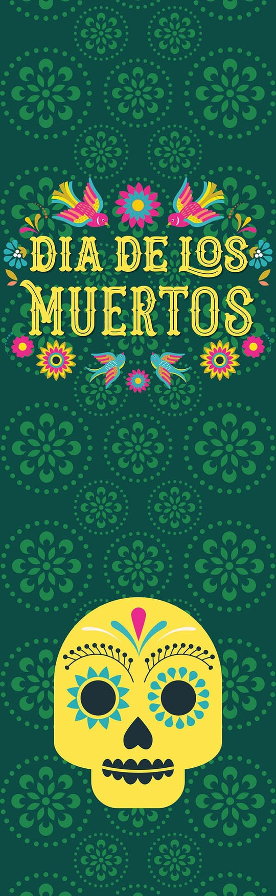 Dia de los Muertos - Yellow Skull Single Vinyl Banner