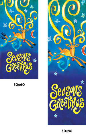 Fantasy Rudolph Single Vinyl Banner