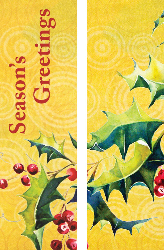 Festive Holly Berries Double Vinyl Banner Set