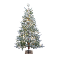 Dekra-Lite Natural Flat Tree with Snow