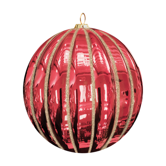 Glitter Ribbed Ornaments