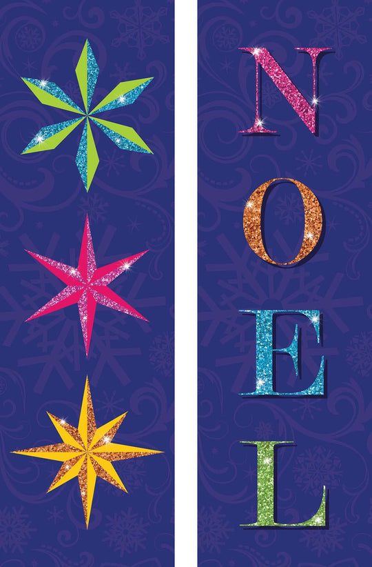 Glittered Noel Double Vinyl Banner Set