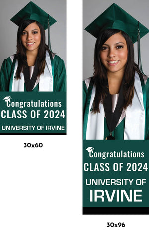 Graduation Photo with Class Congratulations Single Vinyl Banner