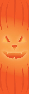 A 30x96 banner with a cheerful jack-o'-lantern, ready to celebrate Halloween