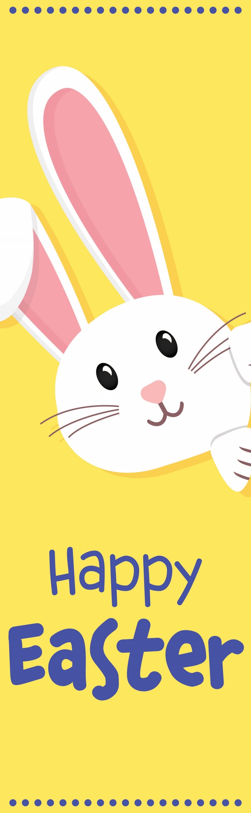 Happy Easter Bunny Single Vinyl Banner