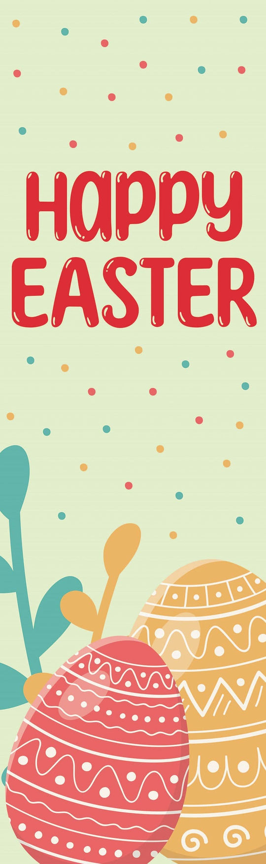 Happy Easter Eggs Single Vinyl Banner