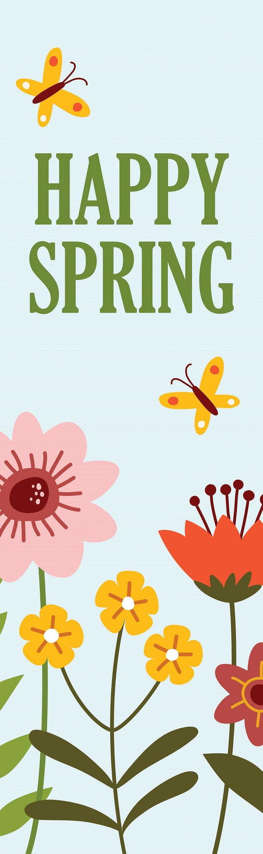 Happy Spring Garden Single Vinyl Banner