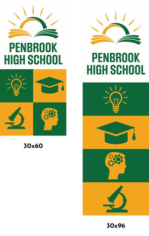 High School Education Single Vinyl Banner