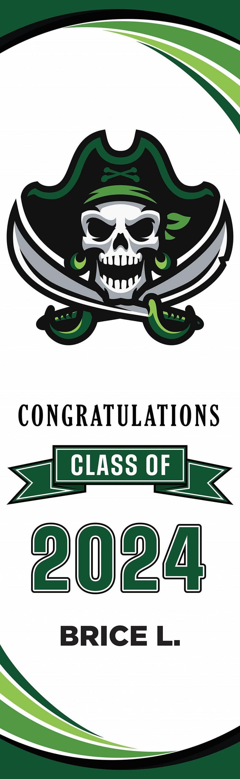 High School Graduation Circular Single Vinyl Banner