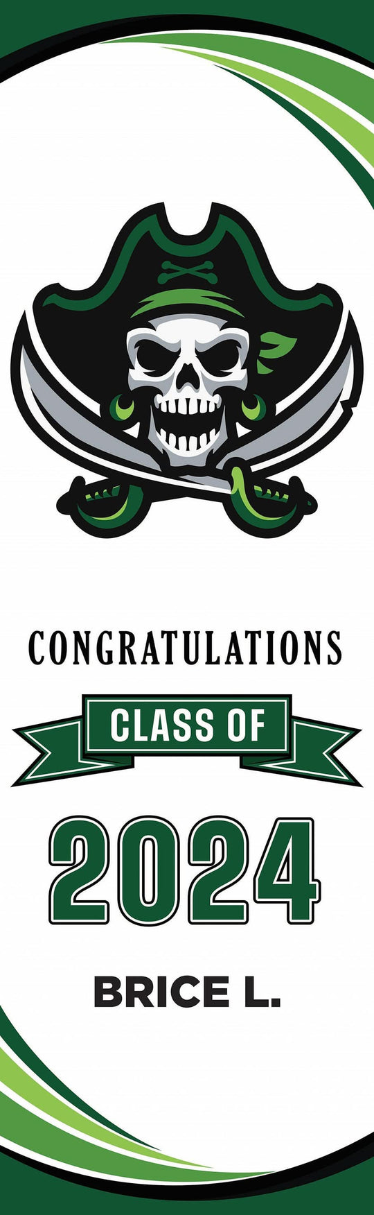 High School Graduation Circular Single Vinyl Banner