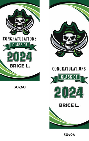 High School Graduation Circular Single Vinyl Banner