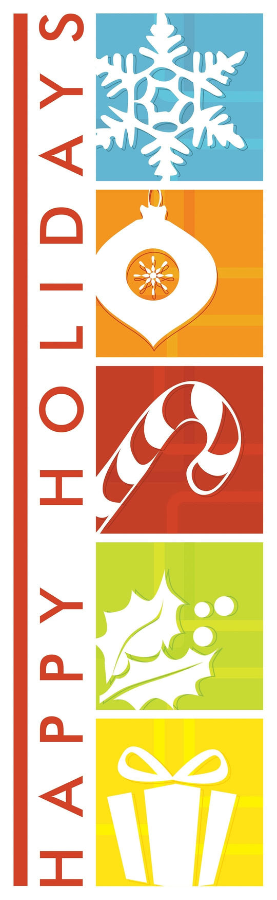 Holiday Squares Single Vinyl Banner