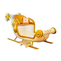 Dekra-Lite Kiana Throne Sleigh in Gold and Pearl