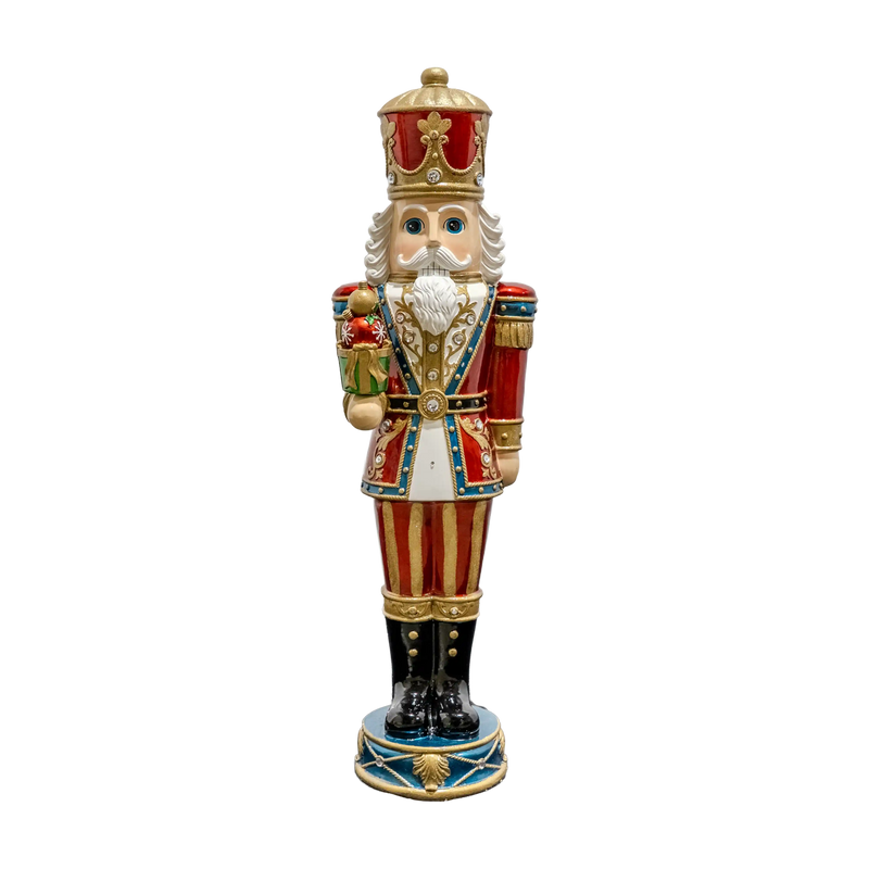 4' LED Lit Nutcracker in Red Jacket