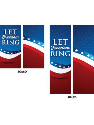 Let Freedom Ring - U.S. Flag Double Vinyl Banner