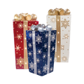 Dekra-Lite All Colors Lit Fiberglass Gift Box with Snowflake Design