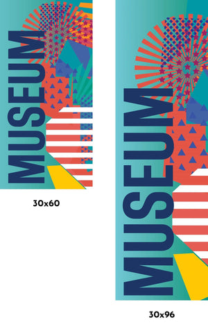 Modern Art Musuem - Blue Single Vinyl Banner
