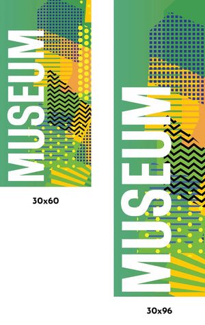 Modern Art Musuem - Green Single Vinyl Banner
