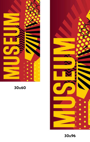 Modern Art Musuem - Red Single Vinyl Banner