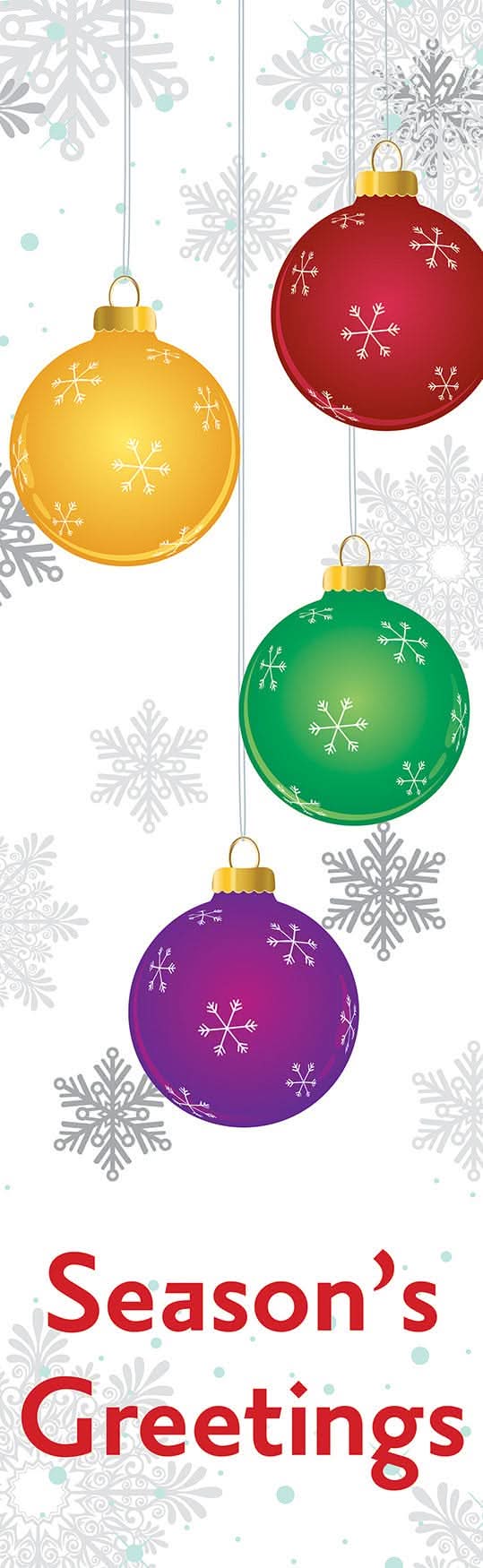 Ornament Drop Single Vinyl Banner