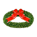 Dekra-Lite Oval Wreath w/ Red Holiday Bow