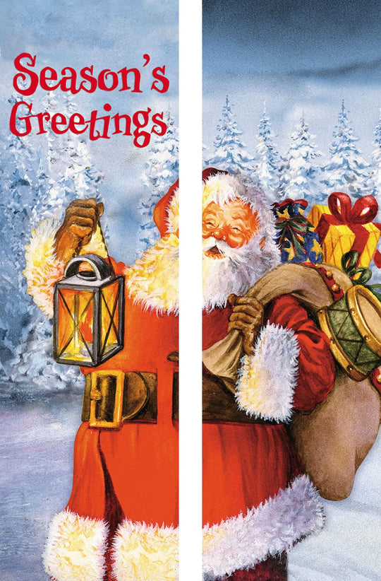 Painted Santa Double Vinyl Banner Set