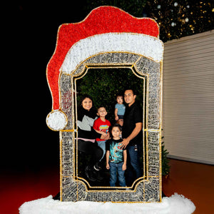 Photo Frame with Santa Hat Topper
