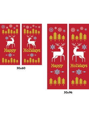Red Deer Double Vinyl Banner Set