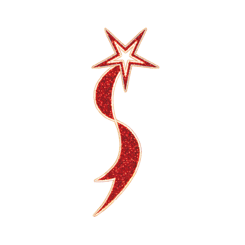 Red Shooting Star LED Pole Mount