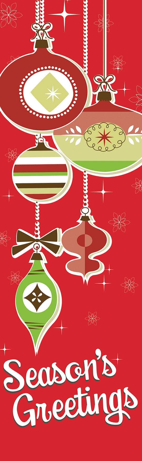 Retro Ornaments Single Vinyl Banner