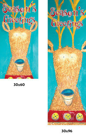 Santa's Friend Single Vinyl Banner