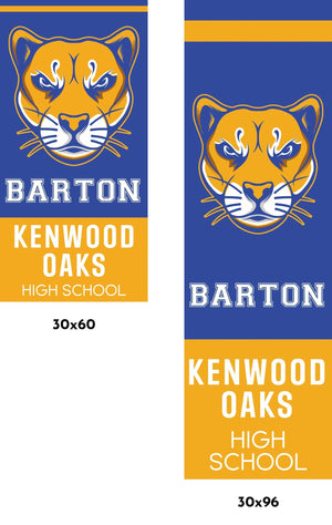 School Name with Logo Single Vinyl Banner