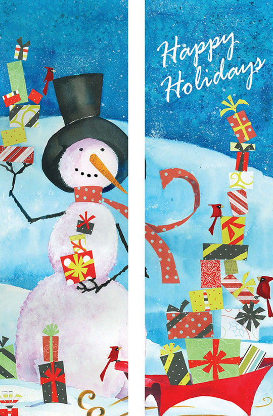 Snowman & Gifts Double Vinyl Banner Set