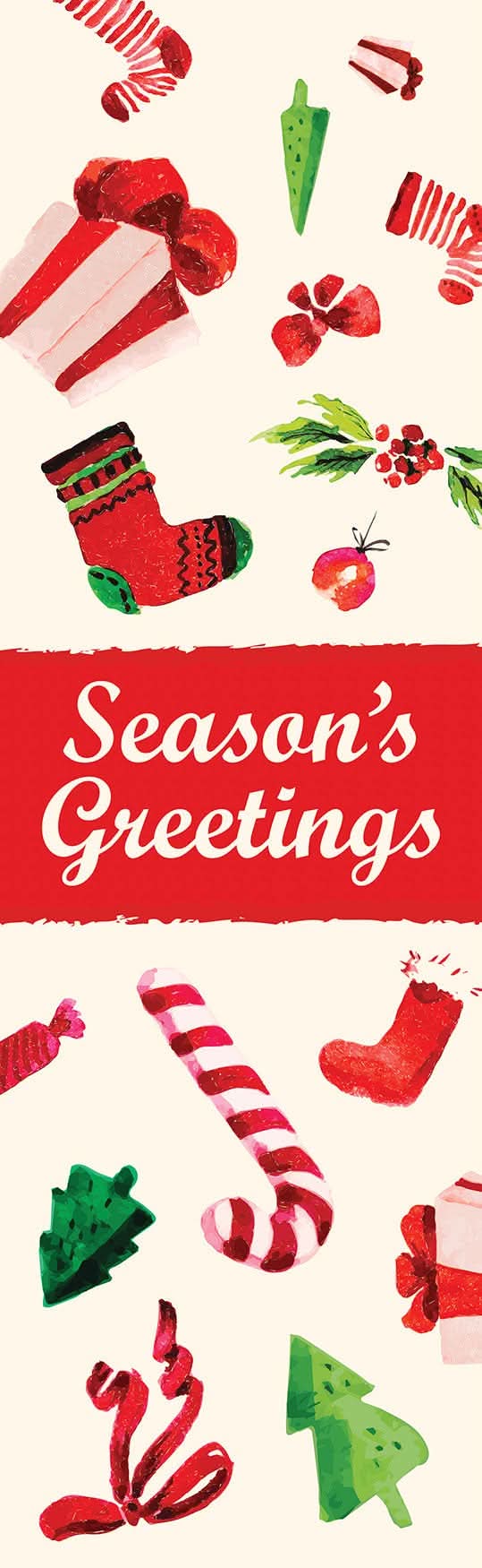 Stocking & Gifts Single Vinyl Banner