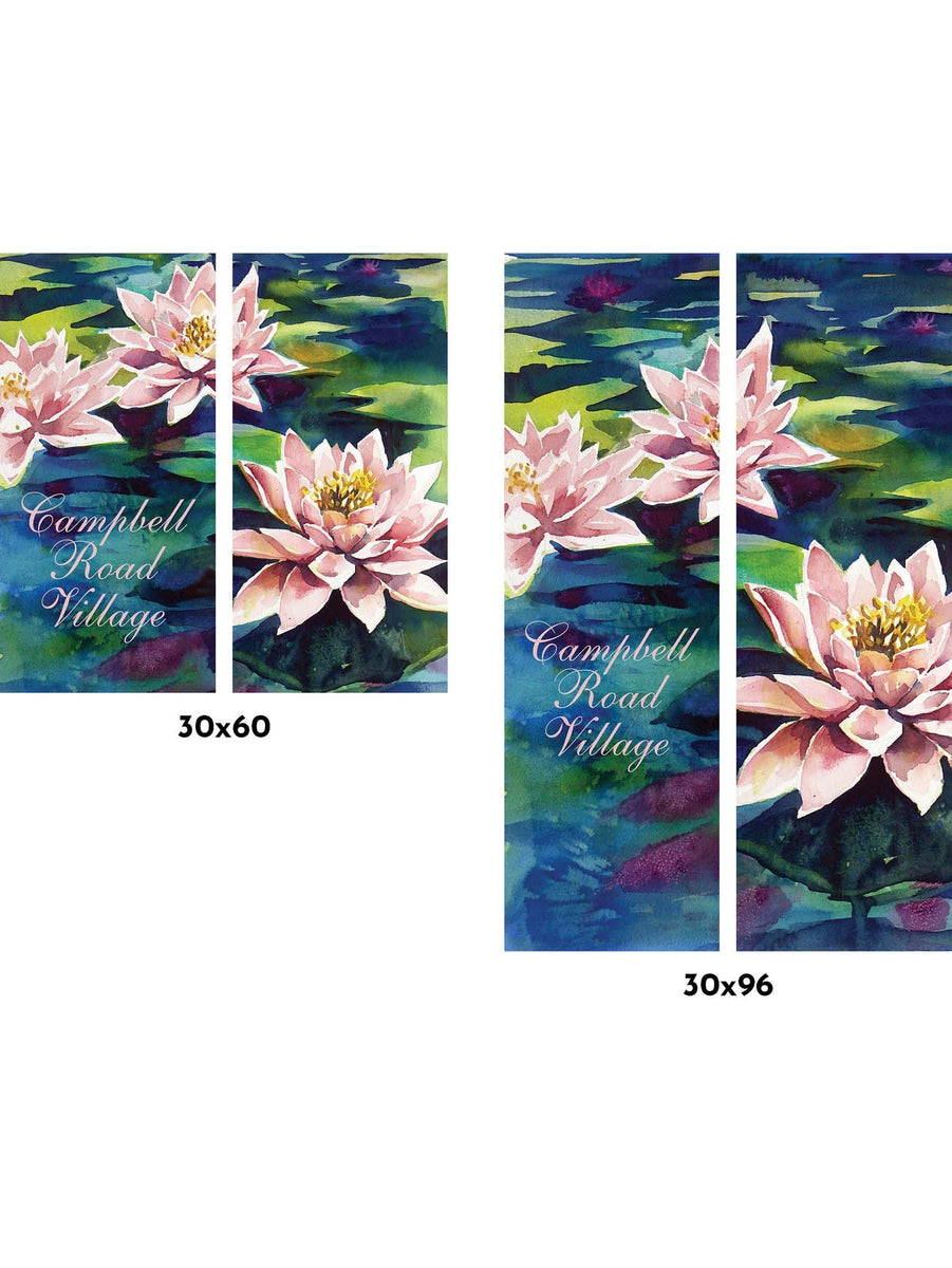 Water Lily Double Vinyl Banner Set (30