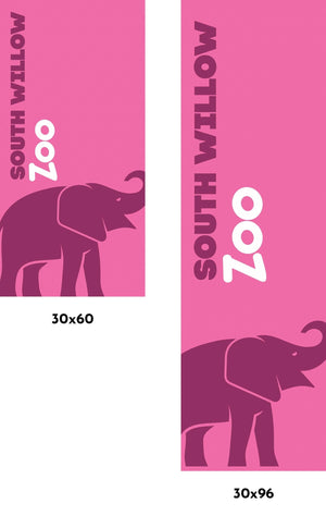 Zoo - Elephant Exhibit Single Vinyl Banner