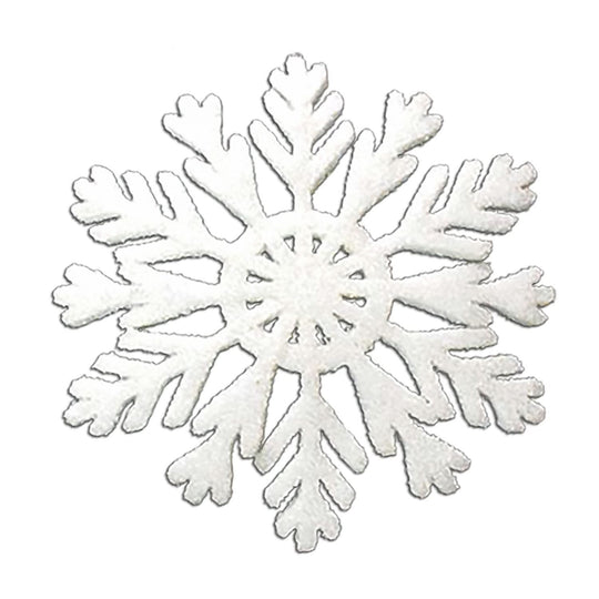 18" Crystal Iced Flat Snowflake