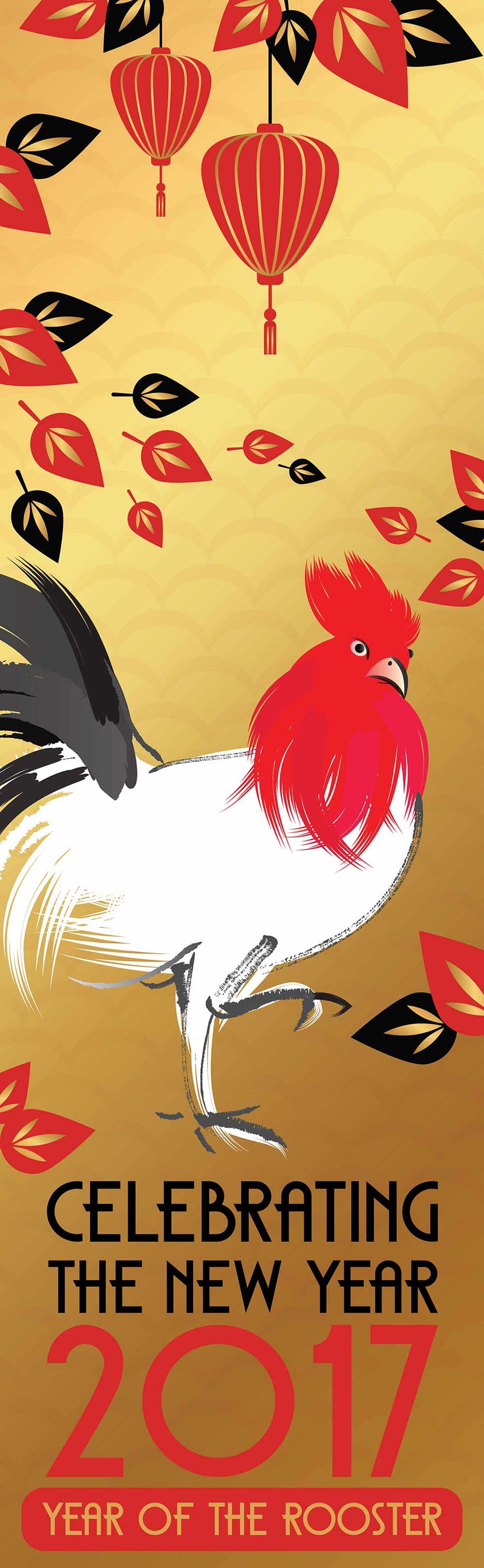 White Rooster Single Vinyl Banner